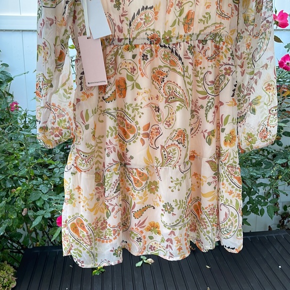 Black Tape_ Women’s Paisley Print Elastic -Waist Minidress - Large - Picture 12 of 15